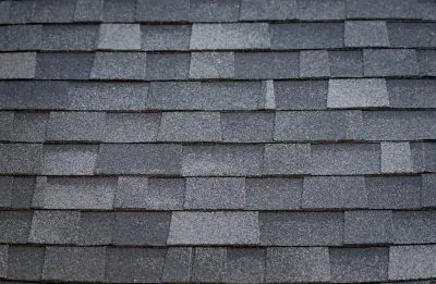 close up to rectangle asphalt shingles after shingle roofing installation