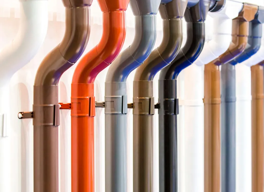different samples of gutter collors that can be chosen for gutter installation